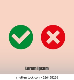 Check mark and Cross Icons