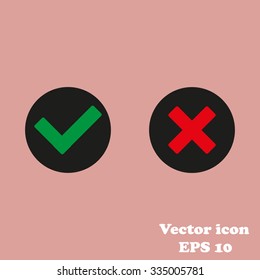 Check mark and Cross Icons
