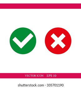 Check mark and Cross Icons