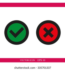 Check mark and Cross Icons