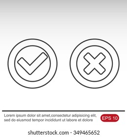 Check mark and Cross Icons