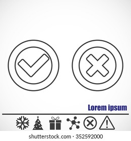 Check mark and Cross Icons