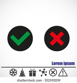 Check mark and Cross Icons