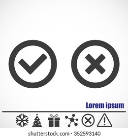 Check mark and Cross Icons