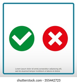 Check mark and Cross Icons