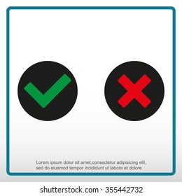Check mark and Cross Icons