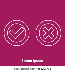Check mark and Cross Icons