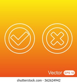 Check mark and Cross Icons