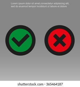 Check mark and Cross Icons