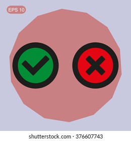 Check mark and Cross Icons