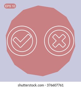 Check mark and Cross Icons