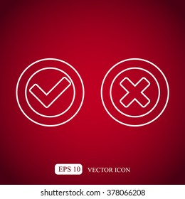 Check mark and Cross Icons