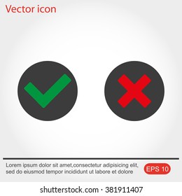 Check mark and Cross Icons