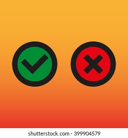 Check mark and Cross Icons