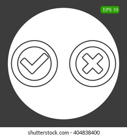 Check mark and Cross Icons