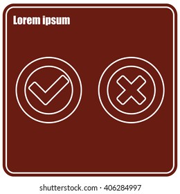 Check mark and Cross Icons
