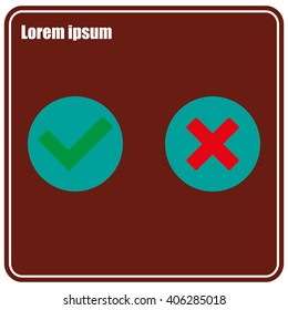 Check mark and Cross Icons
