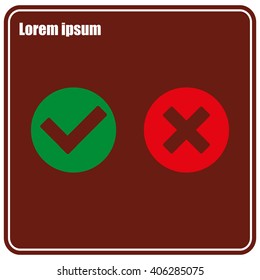 Check mark and Cross Icons

