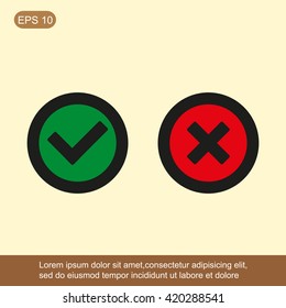 Check mark and Cross Icons
