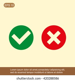 Check mark and Cross Icons
