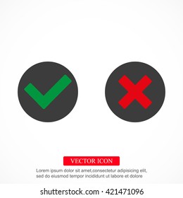 Check mark and Cross Icons

