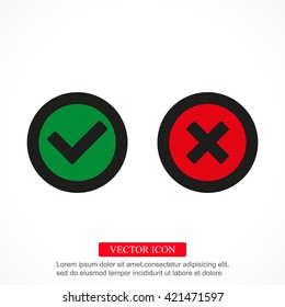 Check mark and Cross Icons
