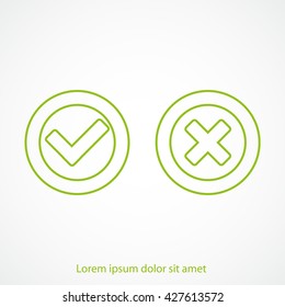Check mark and Cross Icons
