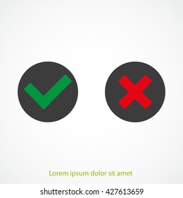 Check mark and Cross Icons
