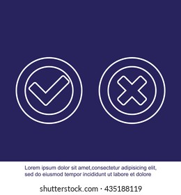 Check mark and Cross Icons
