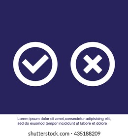 Check mark and Cross Icons

