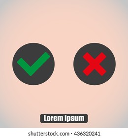 Check mark and Cross Icons