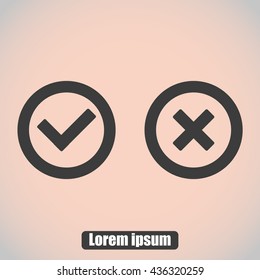 Check mark and Cross Icons