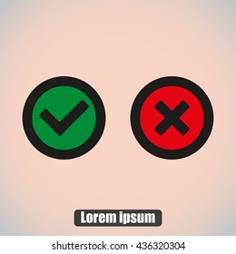Check mark and Cross Icons