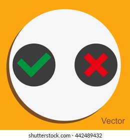 Check mark and Cross Icons