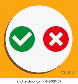 Check mark and Cross Icons