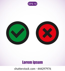 Check mark and Cross Icons
