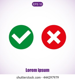 Check mark and Cross Icons
