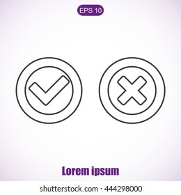 Check mark and Cross Icons
