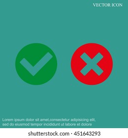Check mark and Cross Icons

