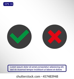 Check mark and Cross Icons