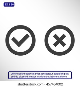 Check mark and Cross Icons