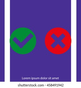 Check mark and Cross Icons