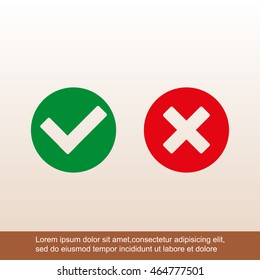 Check mark and Cross Icons