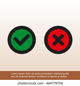 Check mark and Cross Icons