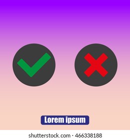 Check mark and Cross Icons