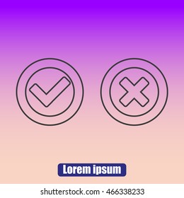 Check mark and Cross Icons