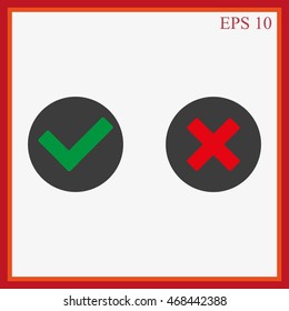Check mark and Cross Icons