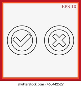 Check mark and Cross Icons