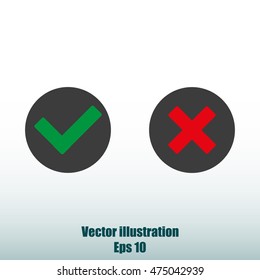 Check mark and Cross Icons