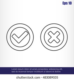 Check mark and Cross Icons